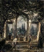 VELAZQUEZ, Diego Rodriguez de Silva y Villa Medici, Pavillion of Ariadn Spain oil painting artist